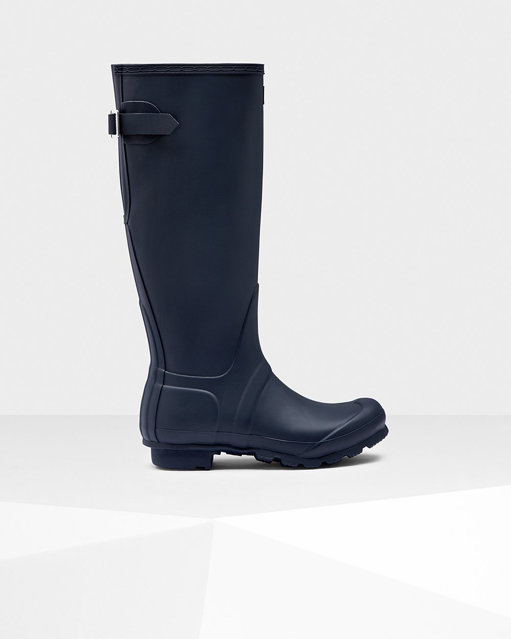 Bottes Hautes de Pluie Hunter Original Back Adjustable Femme Bleu Marine PQZLAKC-59